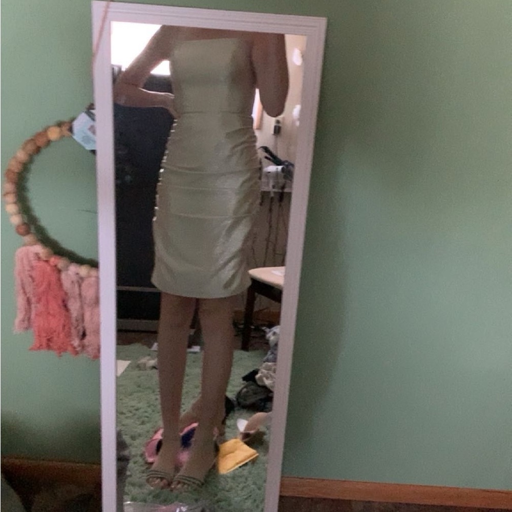 Elegant Cream Strapless Dress
